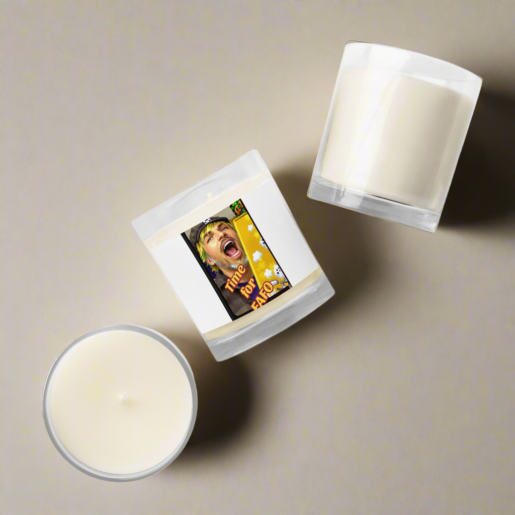 Glass jar soy wax candle