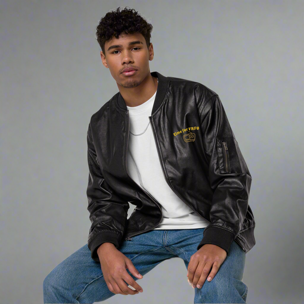 Leather Bomber Jacket