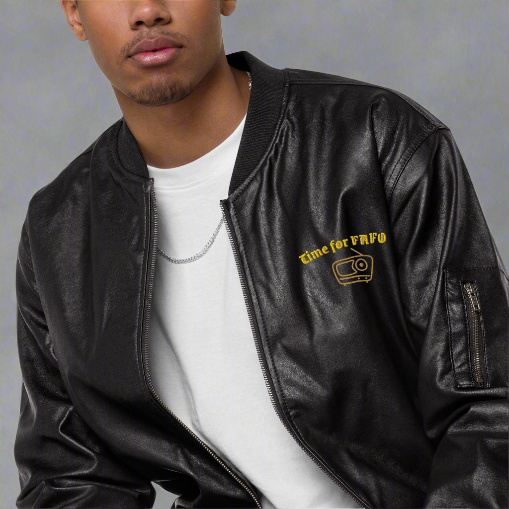 Leather Bomber Jacket
