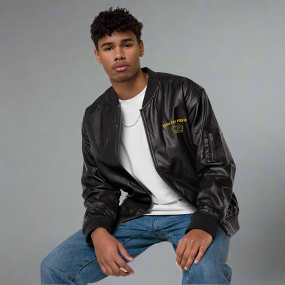 Leather Bomber Jacket