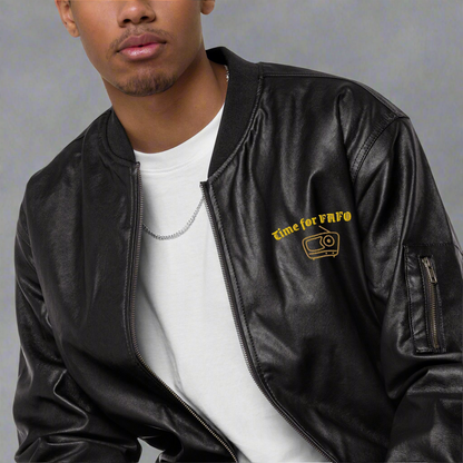 Leather Bomber Jacket
