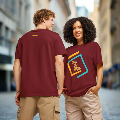 Unisex organic ribbed neck t-shirt